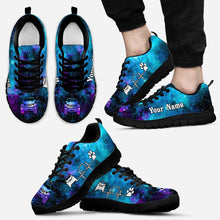 Load image into Gallery viewer, Personalized Galaxy Dog Theme Sneakers Custom Name Gift
