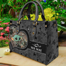 Load image into Gallery viewer, Personalized Leather Handbag with Custom Name Gift for Mom
