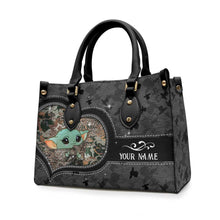 Load image into Gallery viewer, Personalized Leather Handbag with Custom Name Gift for Mom