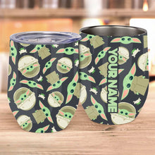 Load image into Gallery viewer, Personalized The Force Wine Tumbler for Baby Shower Gift