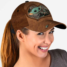 Load image into Gallery viewer, Personalized Classic Cap Cute Baby Yoda Custom Name Gift for Kids