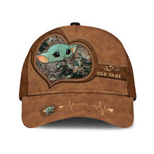 Load image into Gallery viewer, Personalized Classic Cap Cute Baby Yoda Custom Name Gift for Kids