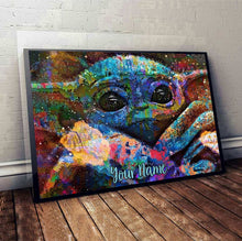 Load image into Gallery viewer, Personalized Cute Baby Canvas Print Custom Name Gift for Baby Shower