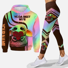 Load image into Gallery viewer, Personalized Yoda Best Wife Hoodie & Leggings Set Gift