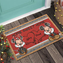 Load image into Gallery viewer, Personalized Mouse Doormat with Names Cute Home Decor Gift