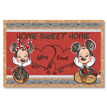 Load image into Gallery viewer, Personalized Mouse Doormat with Names Cute Home Decor Gift