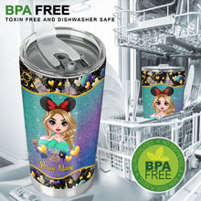 Load image into Gallery viewer, Personalized Glitter Tumbler Custom Name Magical Girl Gift