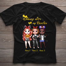 Load image into Gallery viewer, Personalized Disney Besties T-shirt & Hoodie Custom Names Gift