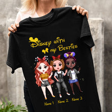 Load image into Gallery viewer, Personalized Disney Besties T-shirt & Hoodie Custom Names Gift