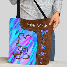 Load image into Gallery viewer, Personalized Love Mouse Ears Tote Bag Custom Name Gift for Her