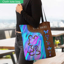 Load image into Gallery viewer, Personalized Love Mouse Ears Tote Bag Custom Name Gift for Her