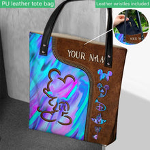 Load image into Gallery viewer, Personalized Love Mouse Ears Tote Bag Custom Name Gift for Her