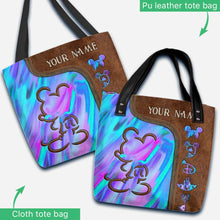 Load image into Gallery viewer, Personalized Love Mouse Ears Tote Bag Custom Name Gift for Her