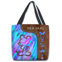 Load image into Gallery viewer, Personalized Love Mouse Ears Tote Bag Custom Name Gift for Her