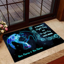 Load image into Gallery viewer, Personalized Dragon Doormat Custom Name Gift for Couples