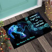 Load image into Gallery viewer, Personalized Dragon Doormat Custom Name Gift for Couples