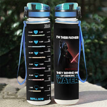 Load image into Gallery viewer, Personalized Water Tracker Bottle Gift for Dad with Time Markers
