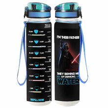 Load image into Gallery viewer, Personalized Water Tracker Bottle Gift for Dad with Time Markers