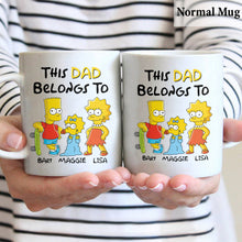 Load image into Gallery viewer, Personalized Dad Mug with Family Names Custom Ceramic Gift
