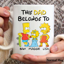 Load image into Gallery viewer, Personalized Dad Mug with Family Names Custom Ceramic Gift