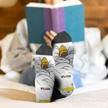 Load image into Gallery viewer, Personalized Funny Socks Gift for Dad | I'm Not Sleeping Design