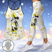 Load image into Gallery viewer, Personalized Minnie Mouse Cross Tank Top & Leggings Set for Mom