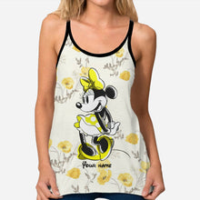 Load image into Gallery viewer, Personalized Minnie Mouse Cross Tank Top & Leggings Set for Mom