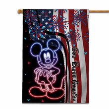 Load image into Gallery viewer, Personalized Independence Day Mouse House Flag Gift for Family