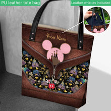 Load image into Gallery viewer, Personalized Mouse Tote Bag Custom Name Gift for Birthday