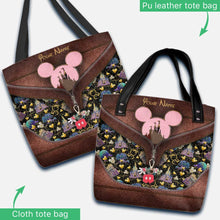 Load image into Gallery viewer, Personalized Mouse Tote Bag Custom Name Gift for Birthday