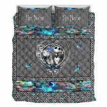 Load image into Gallery viewer, Personalized Nightmare Quilt Set Custom Names Halloween Gift