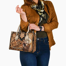 Load image into Gallery viewer, Personalized Horse Leather Handbag Custom Name Gift for Her