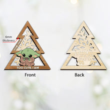 Load image into Gallery viewer, Personalized Layered Wood Ornament Cute Snowflake Gift for Kids