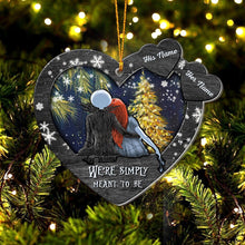 Load image into Gallery viewer, Personalized Christmas Ornament Heart Shape Custom Names Gift