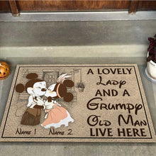 Load image into Gallery viewer, Personalized Couple Mouse Doormat Custom Names Gift for Home
