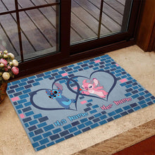 Load image into Gallery viewer, Personalized Ohana Doormat with Custom Names for Couples