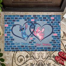 Load image into Gallery viewer, Personalized Ohana Doormat with Custom Names for Couples