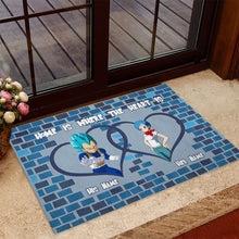 Load image into Gallery viewer, Personalized Doormat Home Is Where the Heart Is for Couples