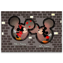 Load image into Gallery viewer, Personalized Couple Mouse Doormat Custom Name Gift for Valentine's Day