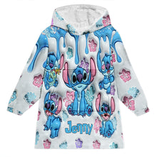 Load image into Gallery viewer, Personalized Ohana Blanket Hoodie Custom Name Gift for Family