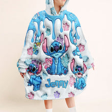 Load image into Gallery viewer, Personalized Ohana Blanket Hoodie Custom Name Gift for Family