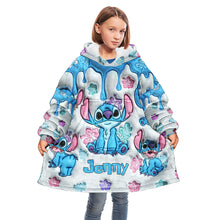 Load image into Gallery viewer, Personalized Ohana Blanket Hoodie Custom Name Gift for Family