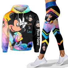 Load image into Gallery viewer, Personalized LGBT Support Hoodie and Leggings Set Custom Name Gift