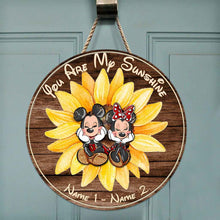 Load image into Gallery viewer, Personalized Round Wood Sign You Are My Sunshine Gift