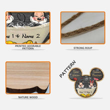 Load image into Gallery viewer, Personalized Mickey Mouse Wood Sign for Couples | Custom Name Gift