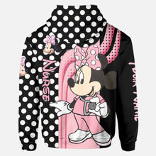 Load image into Gallery viewer, Personalized Minnie Mouse Nurse Hoodie and Leggings Set