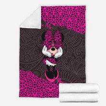 Load image into Gallery viewer, Personalized Leopard Print Mouse Blanket Custom Name Gift