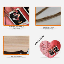 Load image into Gallery viewer, Personalized Heart Wood Sign with Custom Names for Couples