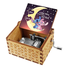 Load image into Gallery viewer, Personalized Ohana Hand Crank Music Box Custom Name Gift for Couple