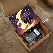 Load image into Gallery viewer, Personalized Hand Crank Music Box 'To The Moon And Back' Gift